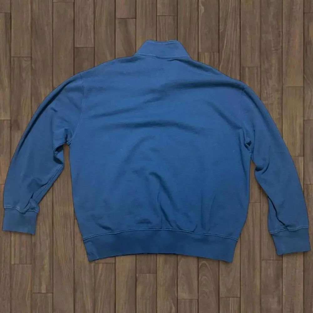 Vintage J Crew Sportswear Quarter Zip Deep Blue‎ Sz Large